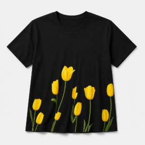 Yellow Tulip Floral Graphic Tee
